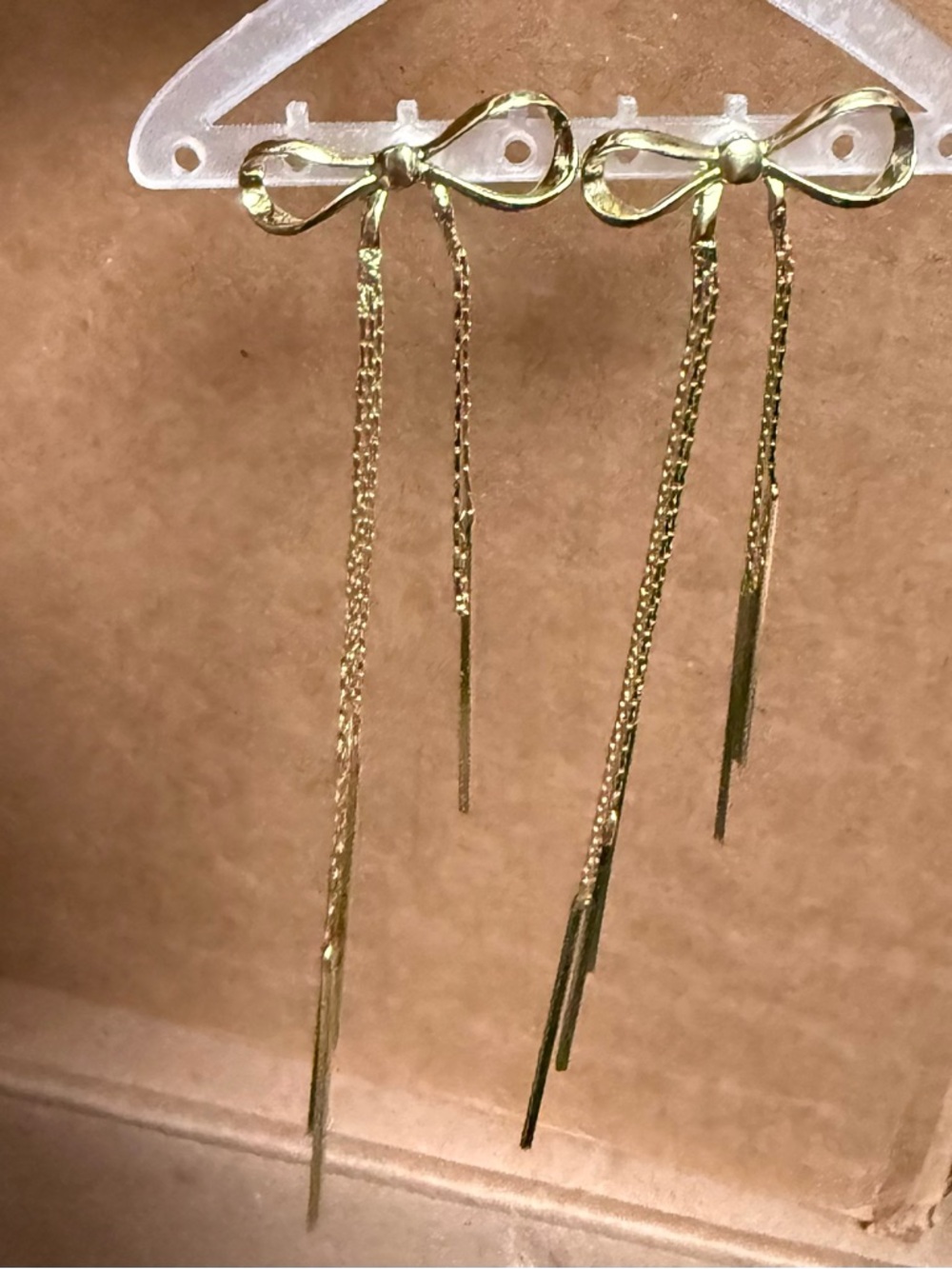Rock & Vibe Bow Gold Tone Earrings